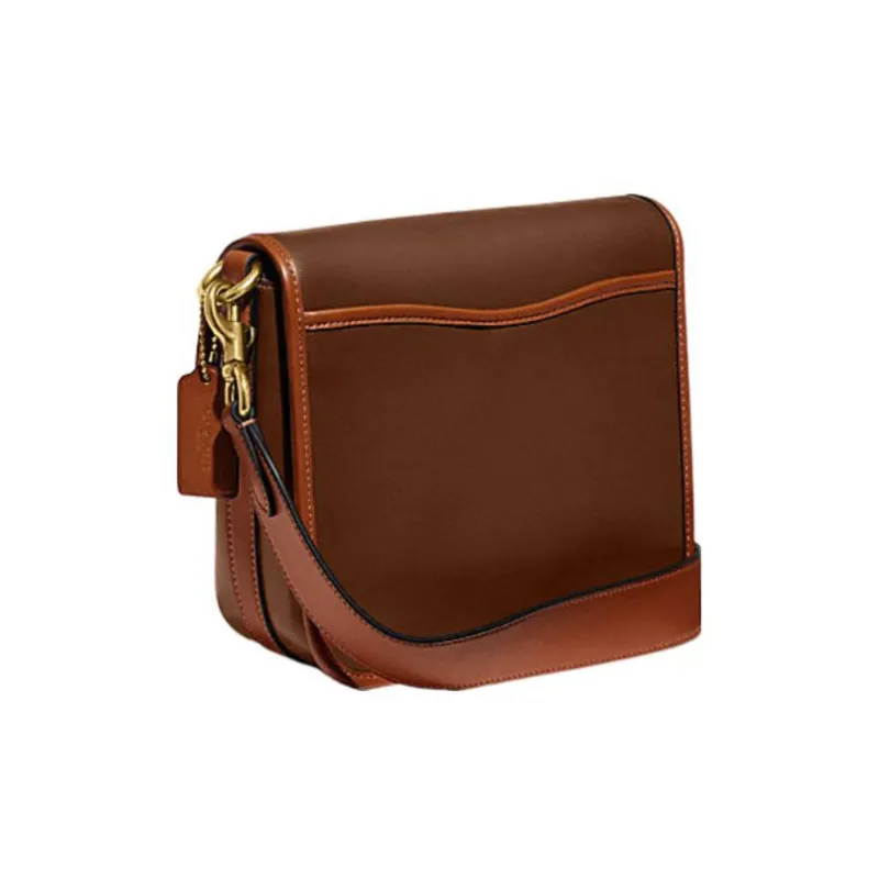 COACH Frankie Cow Leather Shoulder Bag Crossbody Bag Small Size Women's Brown-1