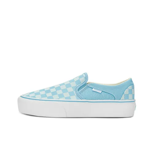 Vans Asher Skateboard Shoes Women's Low-Top Blue/White