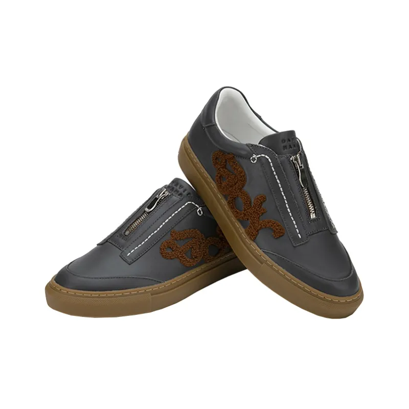 DAVID NAMAN Stylish Skateboarding Shoes Men's Gray-3