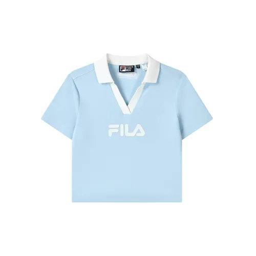 FILA Crop Tops Women's Crystal Blue