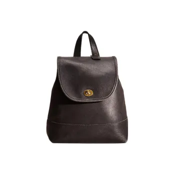 COACH Vintage Glove Tanning Backpack Large Size Women's Black