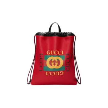 GUCCI Leather Backpack Men's Red