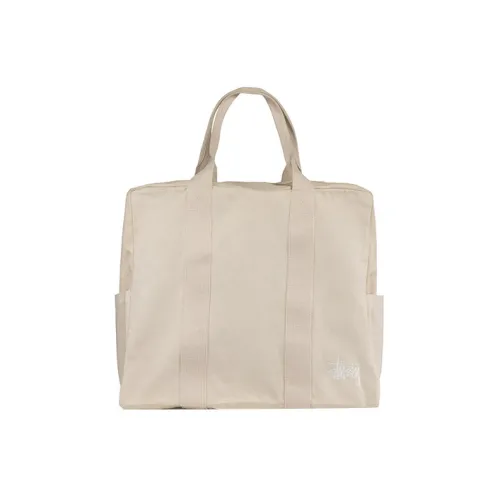 Stussy Cotton Canvas Bag, Flight Bag, Handbag Regular Unisex Ecru