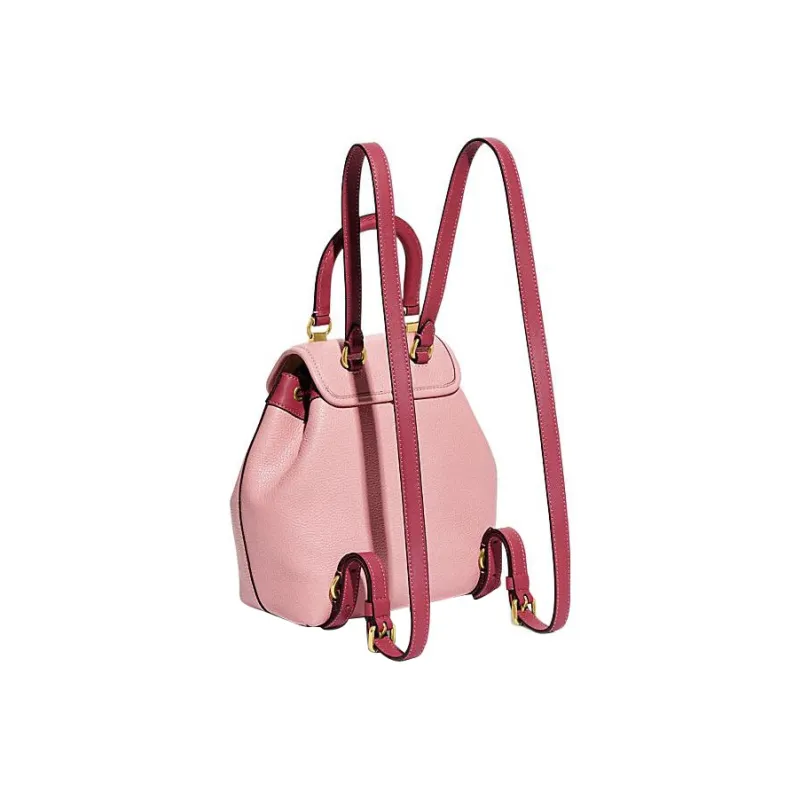 COACH Cow Leather Backpack Medium Size Women's Pink-1