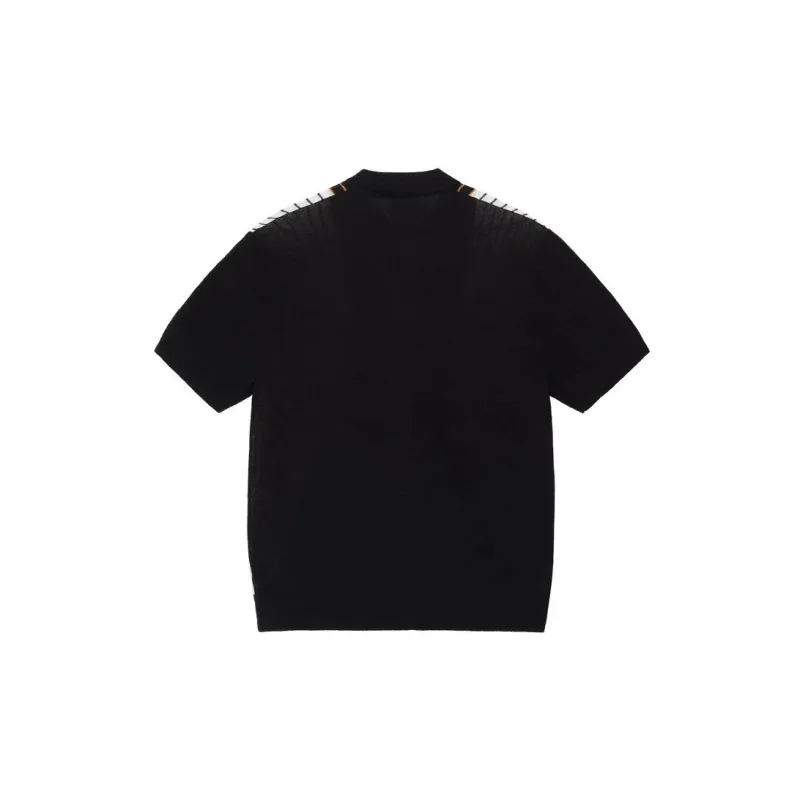 Stussy Textured Short Sleeve Polo Sweater-1