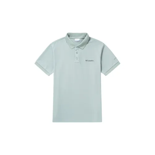 Columbia Polo Shirts Men Light Green