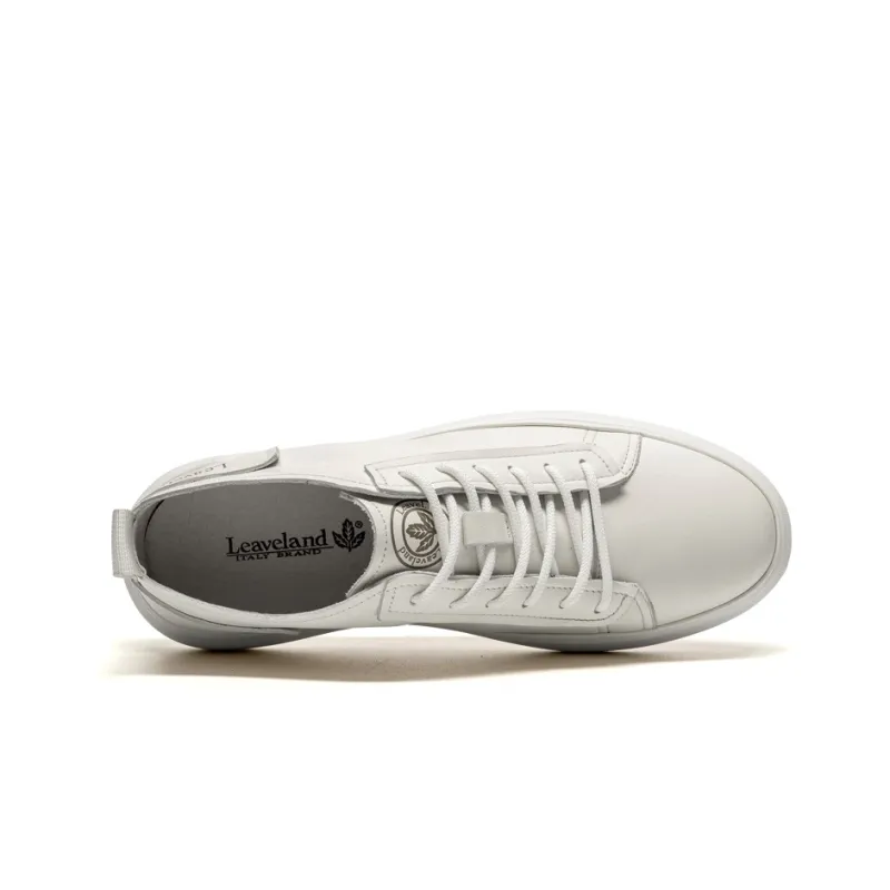 LEAVELAND Stylish Skateboarding Shoes Men's White-2