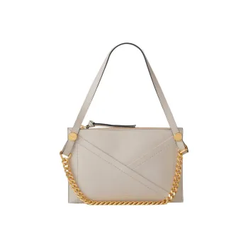 Mulberry Silky Calfskin Clutch, Shoulder Bag, Crossbody Bag, Handbag Medium Size Women's Ecru