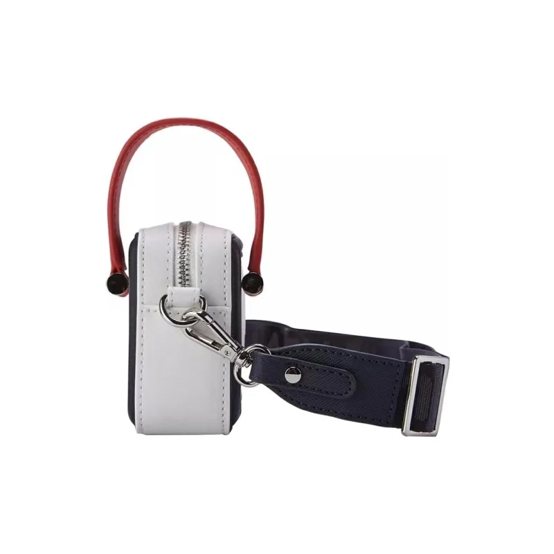 FILA PU Small Square Bag, Cell Phone Pouch, Handbag, Shoulder Bag, Crossbody Bag Regular Women's White-1