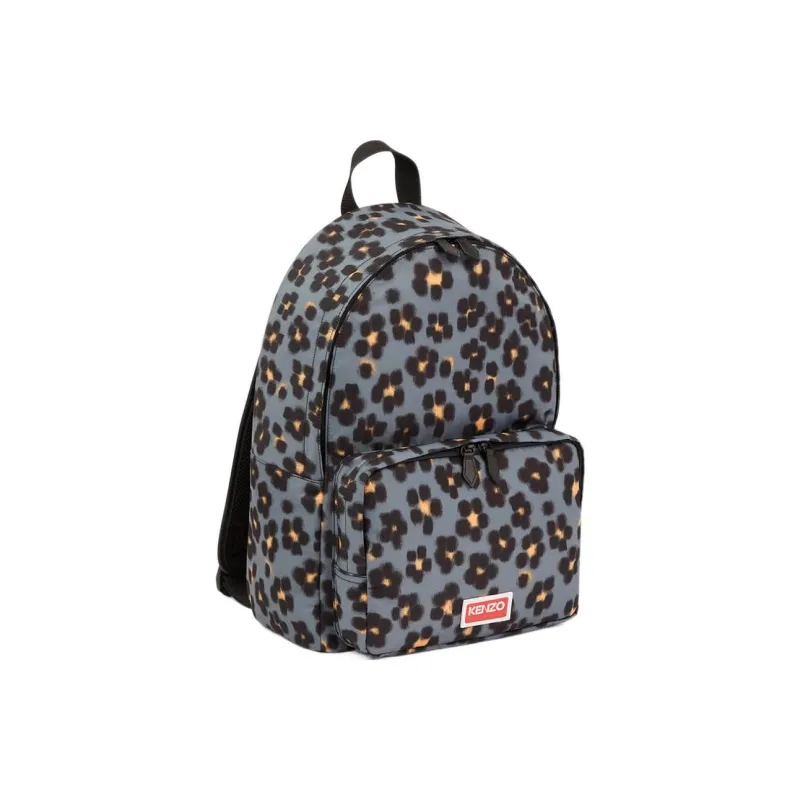 KENZO Leather Detail Backpack Regular Men's Dusty Gray-1