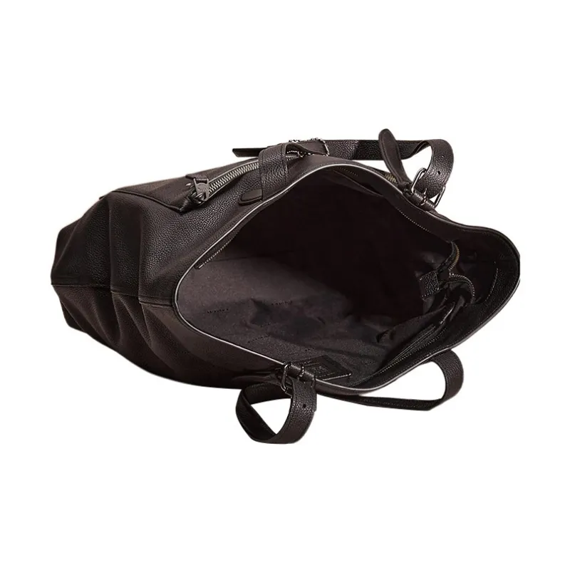 COACH Metropolitan Polished Pebbled Leather Tote Bag, Shopping Bag, Handbag, Shoulder Bag Large Size Women's Black-2