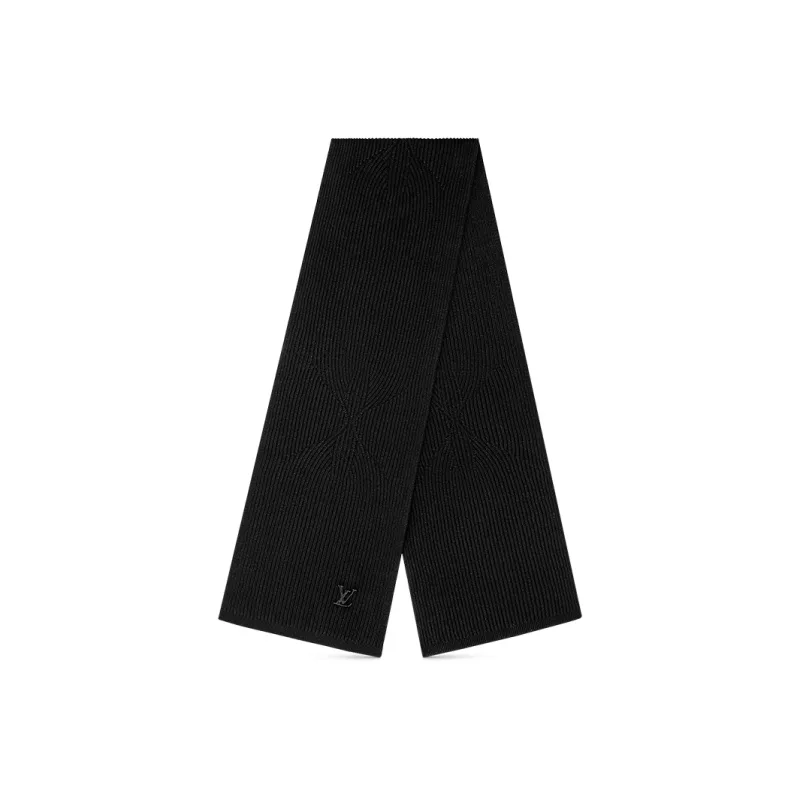 LOUIS VUITTON AHEAD Knit Scarves Men's Black-0