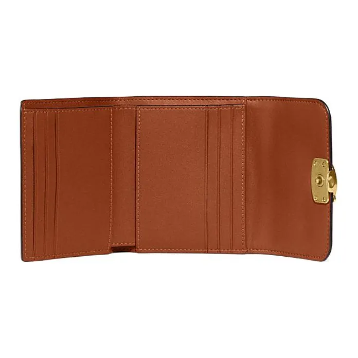 COACH Bandit Cow Leather Card Holder Wallet Women's Dark Blue-1