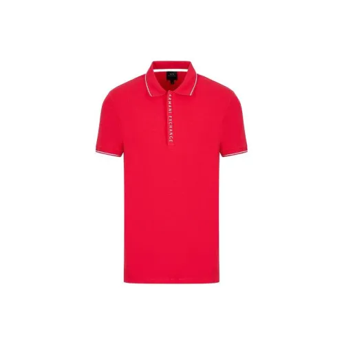 ARMANI EXCHANGE Polo Shirts Men Red