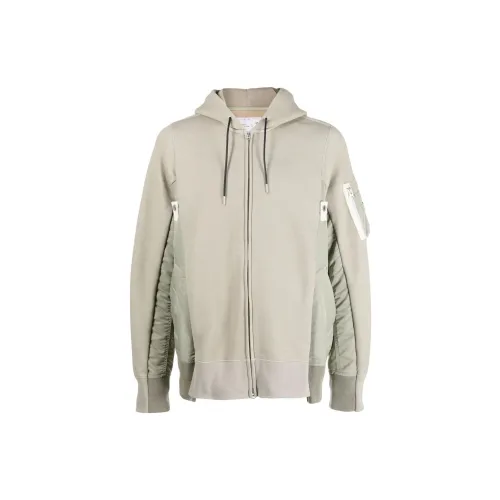 Sacai Sweatshirts Men Light Green