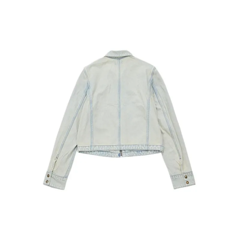 GOOD BAI Cropped Coat Women's Washed Light Gray-1
