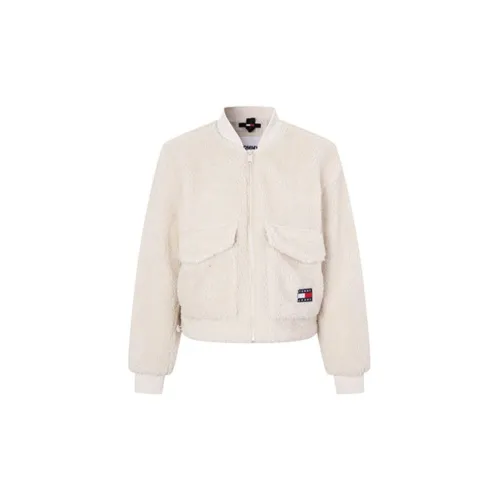 Tommy Hilfiger Velvet Jackets Women's Off White