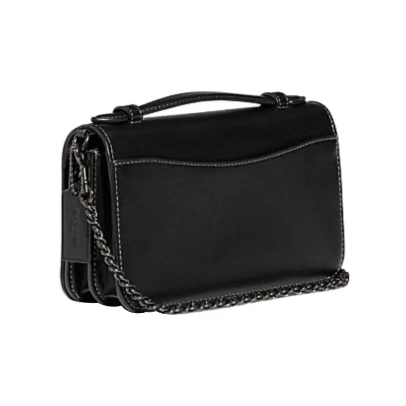 COACH Bea Cow Leather Handbag, Shoulder Bag, Crossbody Bag Small Size Women's Black-1