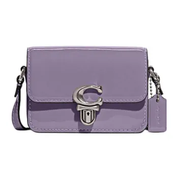 COACH Studio Cow Leather Shoulder Bag Crossbody Bag Mini Women's Purple