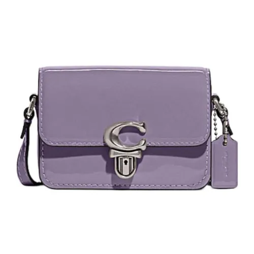 COACH Studio Cow Leather Shoulder Bag Crossbody Bag Mini Women's Purple