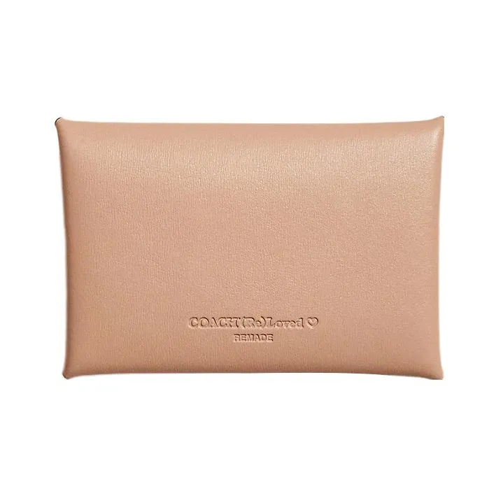 COACH Pouch Pebbled Leather Storage Bag Clutch Coin Purse Medium Size Women's Nude-1