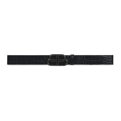 Balenciaga Leather Belts Men Black