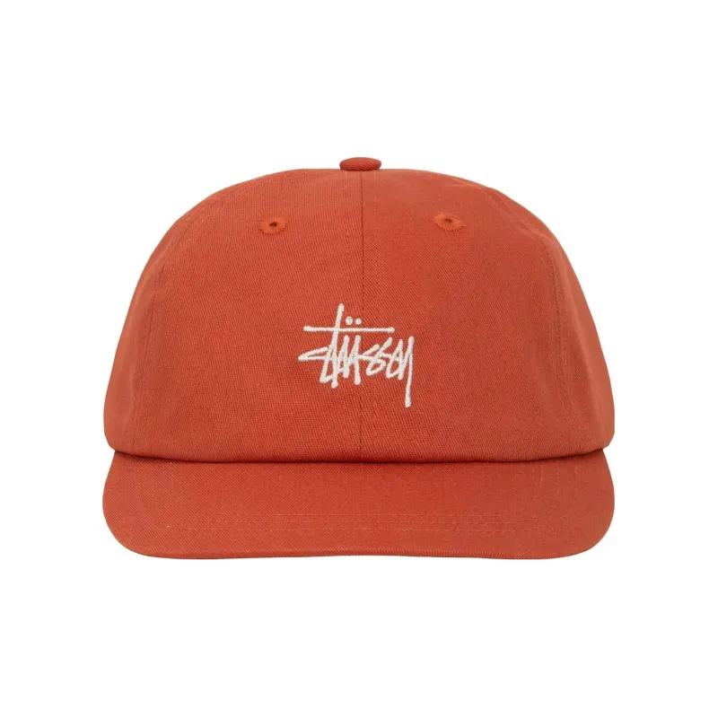 Stussy Cotton Baseball Caps Unisex Orange-1