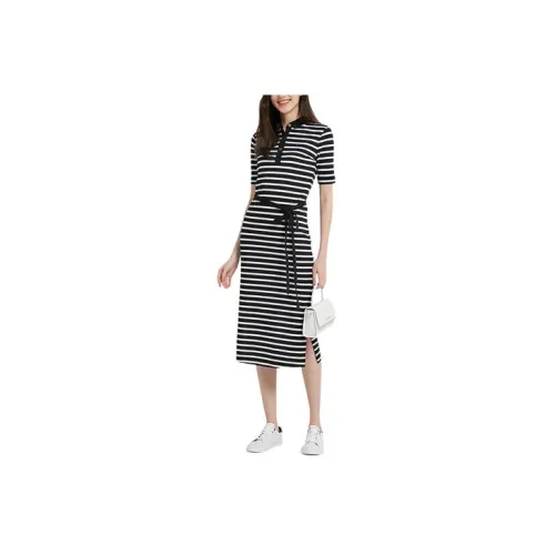 Tommy Hilfiger Short-Sleeved Dresses Women's Black/White