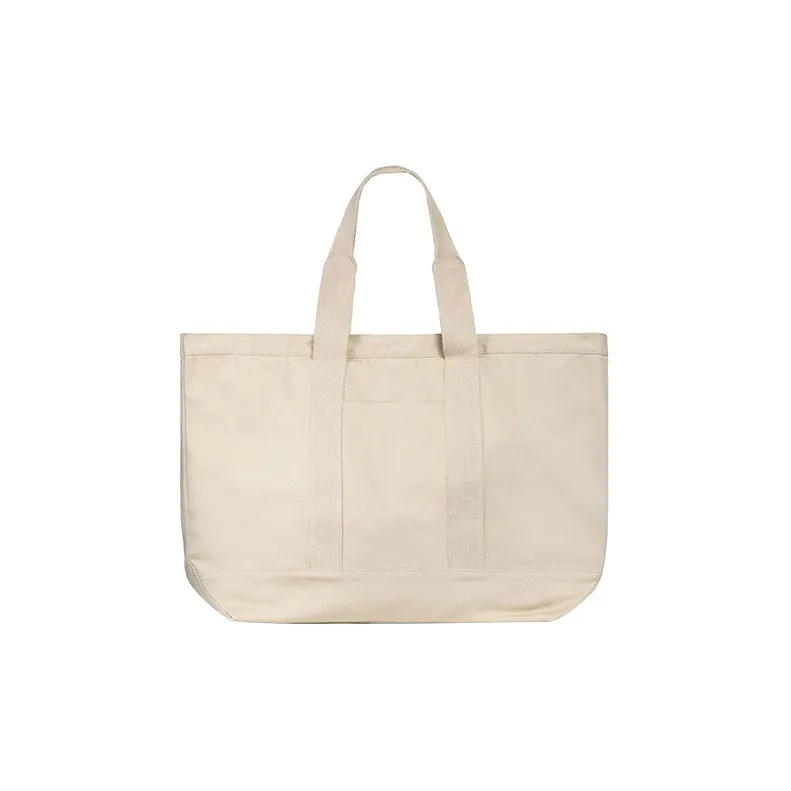 Stussy Cotton Canvas Tote Bag, Shopping Bag, Canvas Bag, Handbag Extra Large Unisex Ecru-2