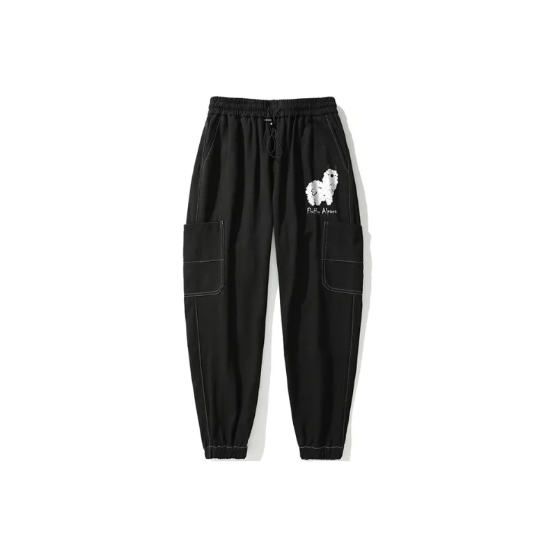 SANSYAS Casual Pants Unisex Black-1