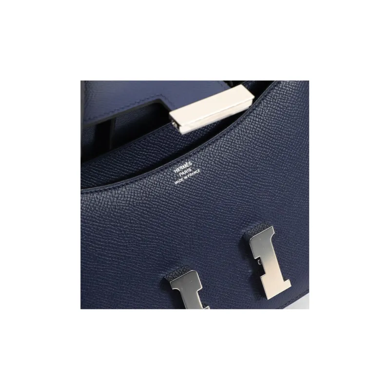 HERMES Constance Epsom Leather Shoulder Bag Crossbody Bag Mini Women's 73 Bleu Saphir Sapphire Blue-4