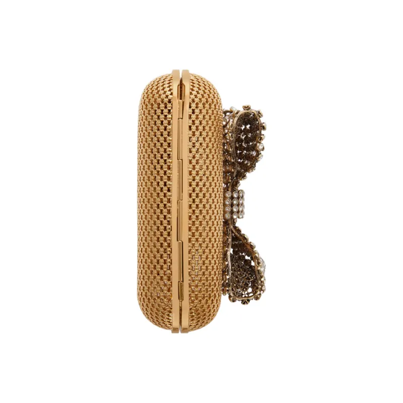 GUCCI Metal Shoulder Bag Clutch Women's Gold-6