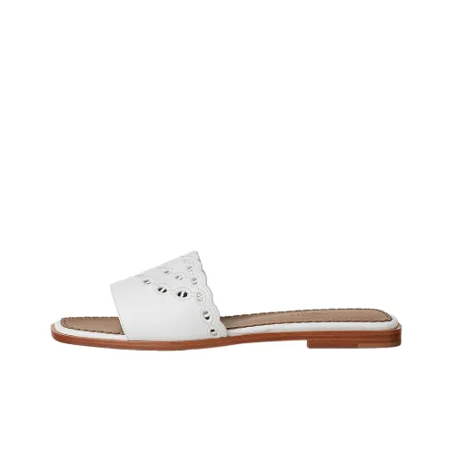 HERMES Chaine D'Ancre Slide Slippers Women's White