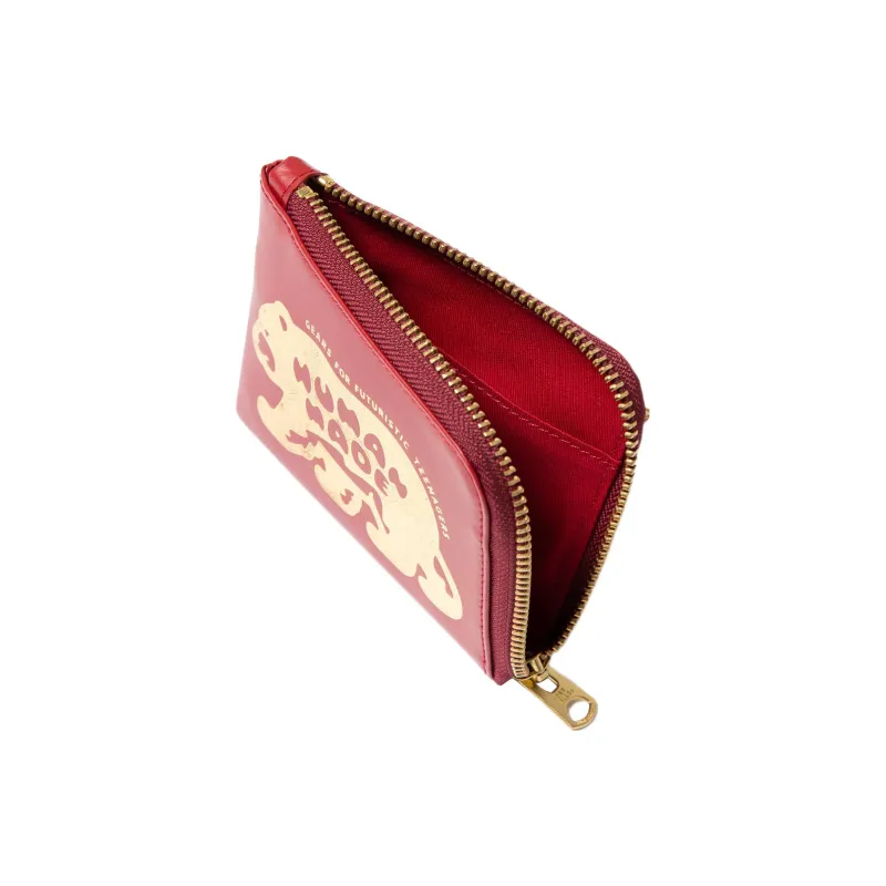 HUMAN MADE Leather Coin Purses Wallets Unisex Red-2