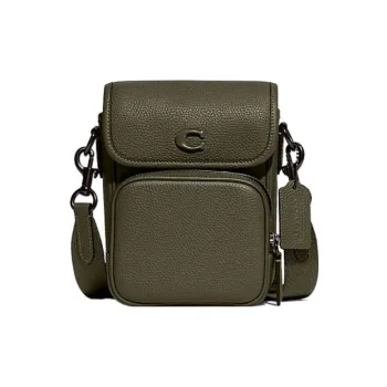COACH Cow Leather Shoulder Bag, Crossbody Bag Mini Women's Olive Green
