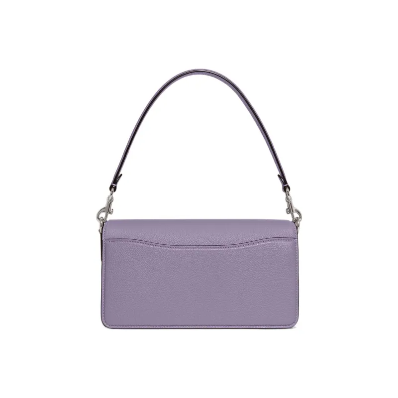 COACH Tabby Pebble Texture Cow Leather Portable Crossbody Bag, Shoulder Bag Women's Purple-2