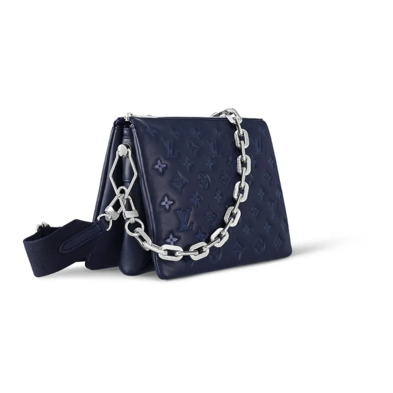 LOUIS VUITTON Coussin Lambskin Chain Bag Crossbody Bag Shoulder Bag Small Size Women's Ocean Blue-1