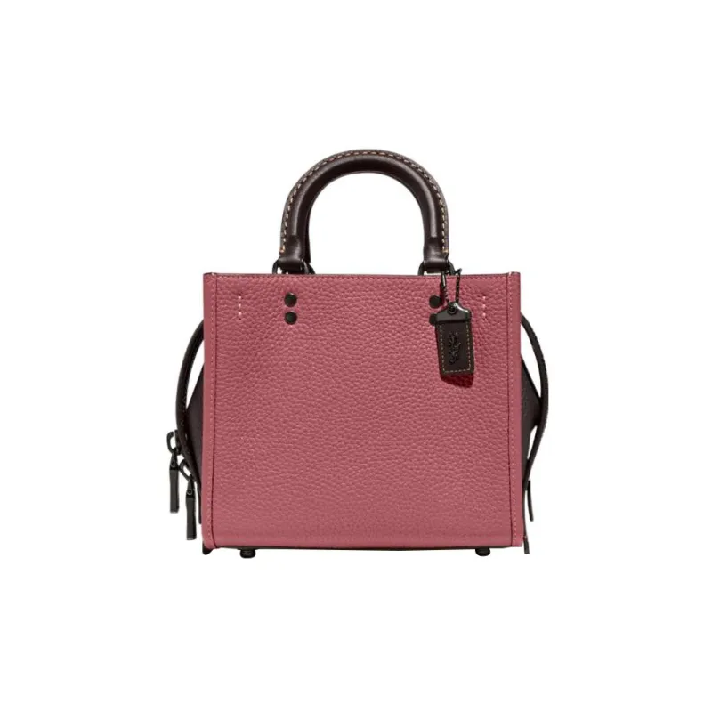 COACH Rogue Cow Leather Handbag Shoulder Bag Crossbody Bag Small Size Women's Fuchsia-0