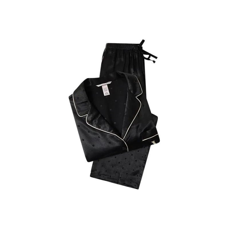 Victoria's Secret Pajama Set Women's Black-0