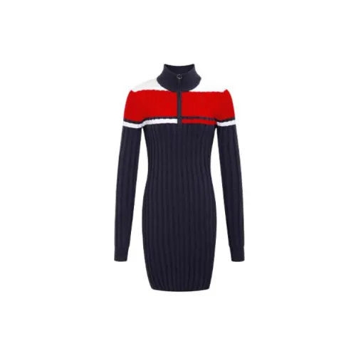 Tommy Hilfiger Long-Sleeved Dresses Women's Red/White/Blue