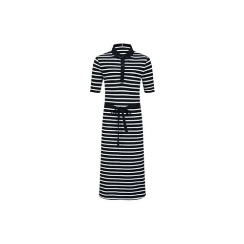 Tommy Hilfiger Short-Sleeved Dresses Women's Black/White