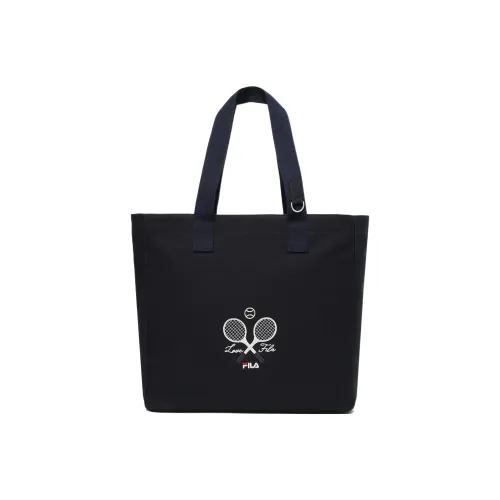FILA Cotton Handbag Shoulder Bag Unisex Dark Blue