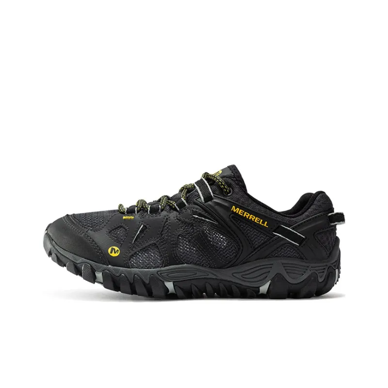 MERRELL Cushioned Slip Resistant Abrasion Resistant Breathable Low Top Casual Shoes Men's Black-0