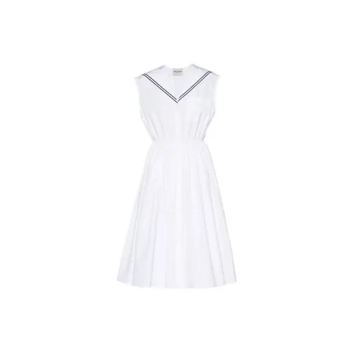 MIU MIU Sleeveless Dresses Women's White