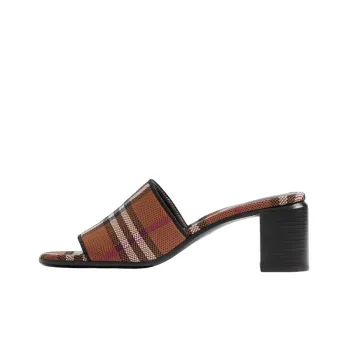 Burberry Check Block-heel Mules