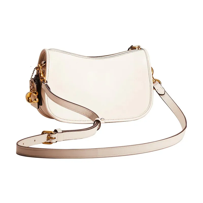 COACH Swinger Glove Tanning Shoulder Bag Crossbody Bag Women's White-1