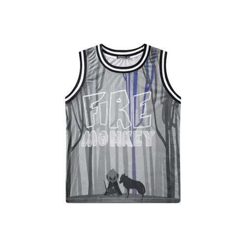 FireMonkey Basketball Jerseys Unisex Gray