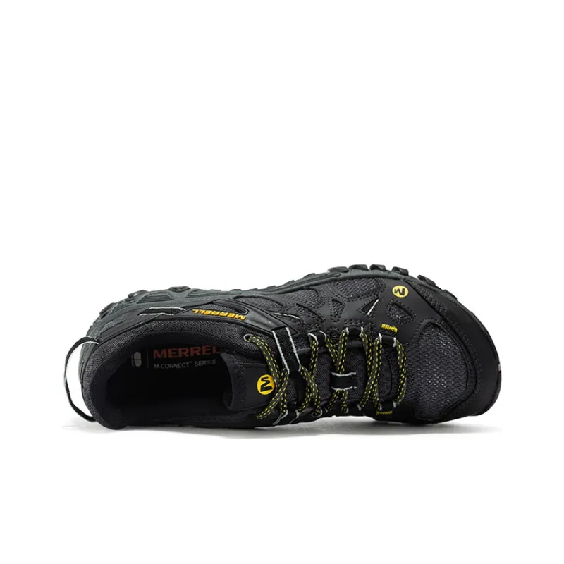 MERRELL Cushioned Slip Resistant Abrasion Resistant Breathable Low Top Casual Shoes Men's Black-2