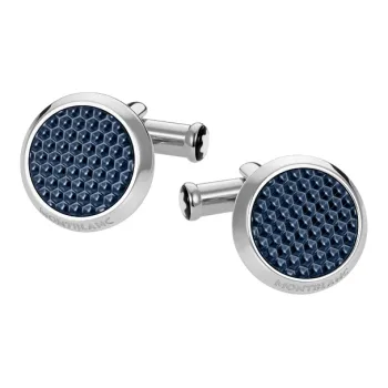 MONTBLANC Meisterstuck Stainless Steel Cufflinks Men's Blue