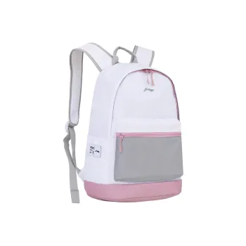 LiNing Sports Life Collection Polyester Backpack Regular Unisex Pink White